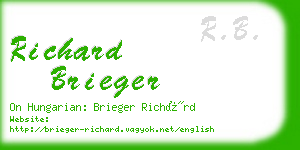 richard brieger business card